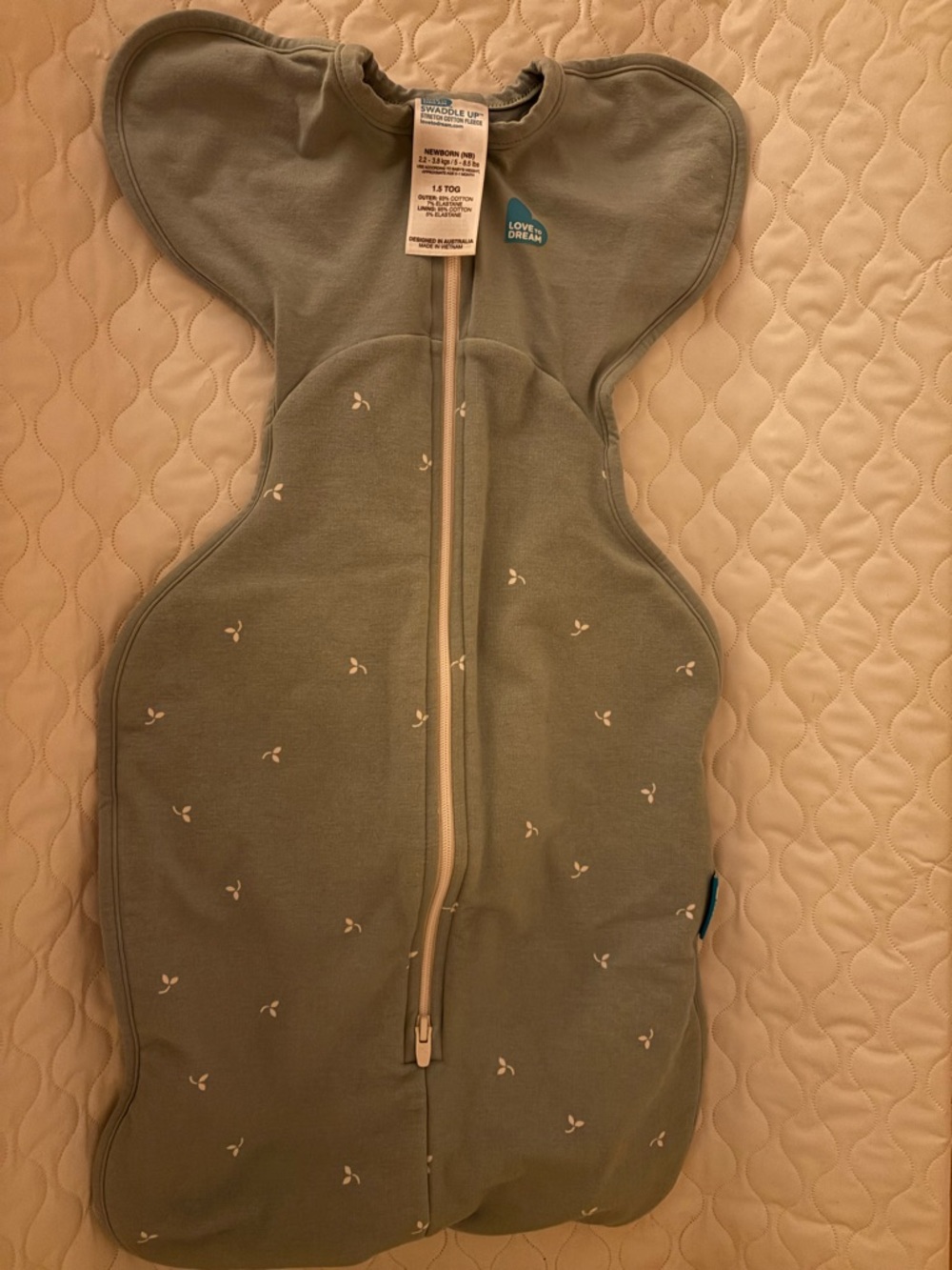 Love to Dream Olive Green Sleep Sack - Stretch Cotton Fleece